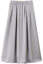 【アンクレイヴ/uncrave】のシャイニーダブルサテン フレアスカート シルバーグレー|ID: prp329100004683226 ipo3291000000036134487