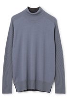 【ベイジ,/BEIGE,】のLA MONNAIE / バイカラーウールタートルニット Dull B × W Gray|ID:prp329100004683231