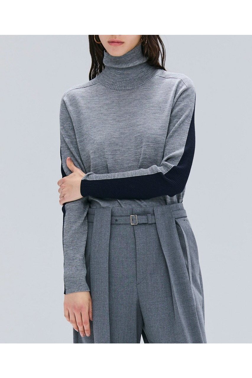 【ベイジ,/BEIGE,】のLA MONNAIE / バイカラーウールタートルニット 人気、トレンドファッション・服の通販 founy(ファニー) 　ファッション　Fashion　レディースファッション　Fashion for Women　トップス・カットソー　Cut & Sew Tops　ニット　Knit Tops & Sweaters　カジュアルプルオーバー・ニットトップス　Pullovers & Knit Tops / Casual Pullovers　インナー　Innerwear　ジャケット　Jacket, Outerwear　タートルネック　Turtleneck, High Neck　フィット　Fit, Slim Fit　ブロック　Block, Solid Block Pattern　ボトム　Bottoms, Lower Wear　人気　Popular, Best Seller　定番　Standard, Basic Item　新作・新入荷　New Arrivals / New In　other-4|ID: prp329100004683231 ipo3291000000033821980