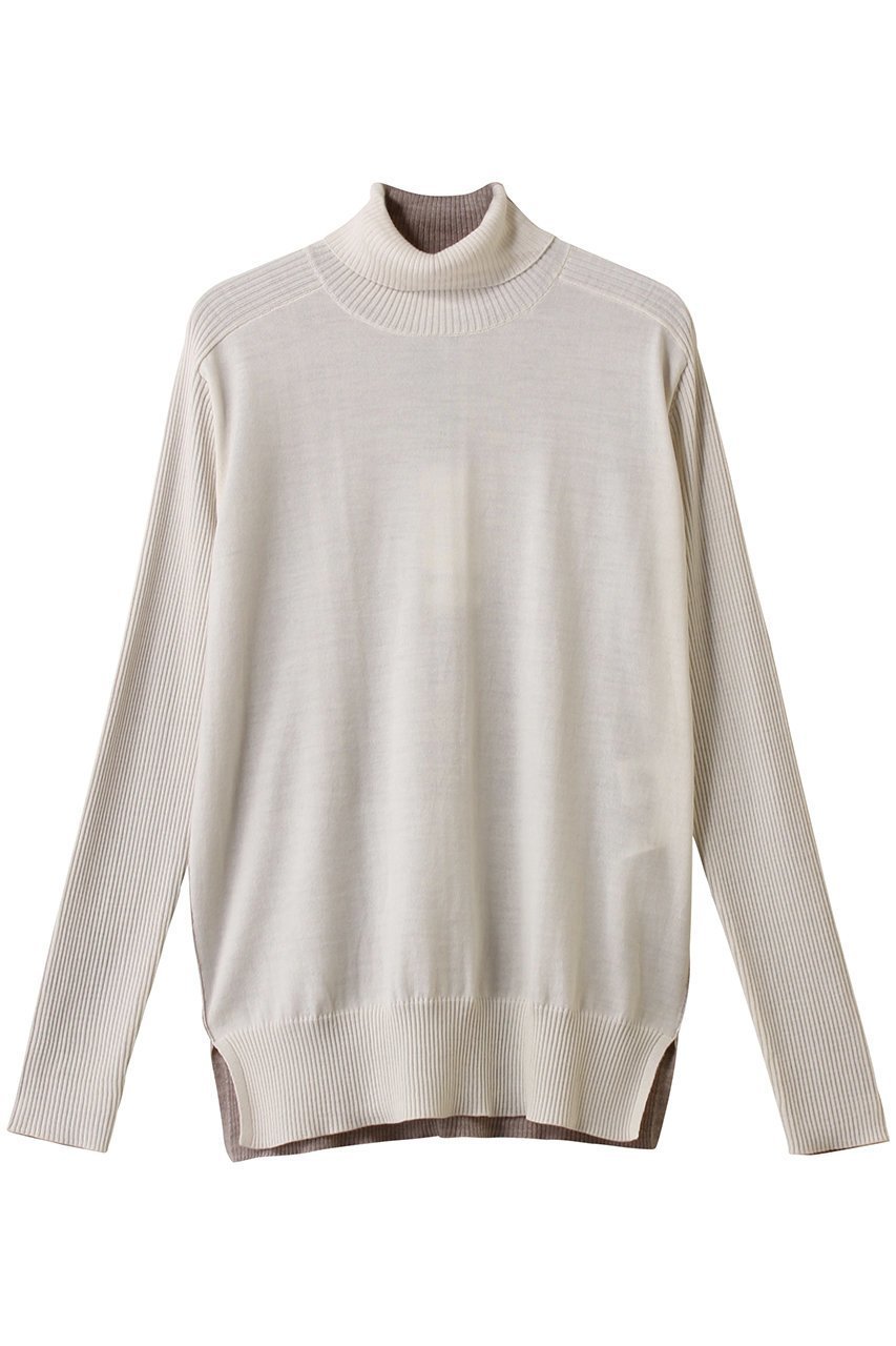 【ベイジ,/BEIGE,】のLA MONNAIE / バイカラーウールタートルニット インテリア・キッズ・メンズ・レディースファッション・服の通販 founy(ファニー) 　ファッション　Fashion　レディースファッション　Fashion for Women　トップス・カットソー　Cut & Sew Tops　ニット　Knit Tops & Sweaters　カジュアルプルオーバー・ニットトップス　Pullovers & Knit Tops / Casual Pullovers　インナー　Innerwear　ジャケット　Jacket, Outerwear　タートルネック　Turtleneck, High Neck　フィット　Fit, Slim Fit　ブロック　Block, Solid Block Pattern　ボトム　Bottoms, Lower Wear　人気　Popular, Best Seller　定番　Standard, Basic Item　Bone × Taupe|ID: prp329100004683231 ipo3291000000036134508