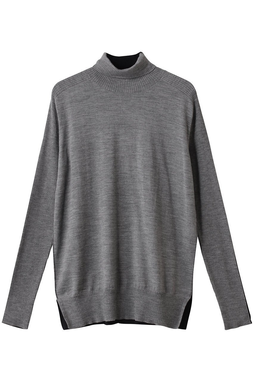 【ベイジ,/BEIGE,】のLA MONNAIE / バイカラーウールタートルニット インテリア・キッズ・メンズ・レディースファッション・服の通販 founy(ファニー) 　ファッション　Fashion　レディースファッション　Fashion for Women　トップス・カットソー　Cut & Sew Tops　ニット　Knit Tops & Sweaters　カジュアルプルオーバー・ニットトップス　Pullovers & Knit Tops / Casual Pullovers　インナー　Innerwear　ジャケット　Jacket, Outerwear　タートルネック　Turtleneck, High Neck　フィット　Fit, Slim Fit　ブロック　Block, Solid Block Pattern　ボトム　Bottoms, Lower Wear　人気　Popular, Best Seller　定番　Standard, Basic Item　Md.Gray × Midnight|ID: prp329100004683231 ipo3291000000036134511