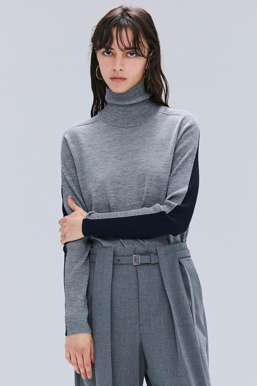 【ベイジ,/BEIGE,】のLA MONNAIE / バイカラーウールタートルニット 人気、トレンドファッション・服の通販 founy(ファニー) 　ファッション　Fashion　レディースファッション　Fashion for Women　トップス・カットソー　Cut & Sew Tops　ニット　Knit Tops & Sweaters　カジュアルプルオーバー・ニットトップス　Pullovers & Knit Tops / Casual Pullovers　インナー　Innerwear　ジャケット　Jacket, Outerwear　タートルネック　Turtleneck, High Neck　フィット　Fit, Slim Fit　ブロック　Block, Solid Block Pattern　ボトム　Bottoms, Lower Wear　人気　Popular, Best Seller　定番　Standard, Basic Item　other-8|ID: prp329100004683231 ipo3291000000036134518