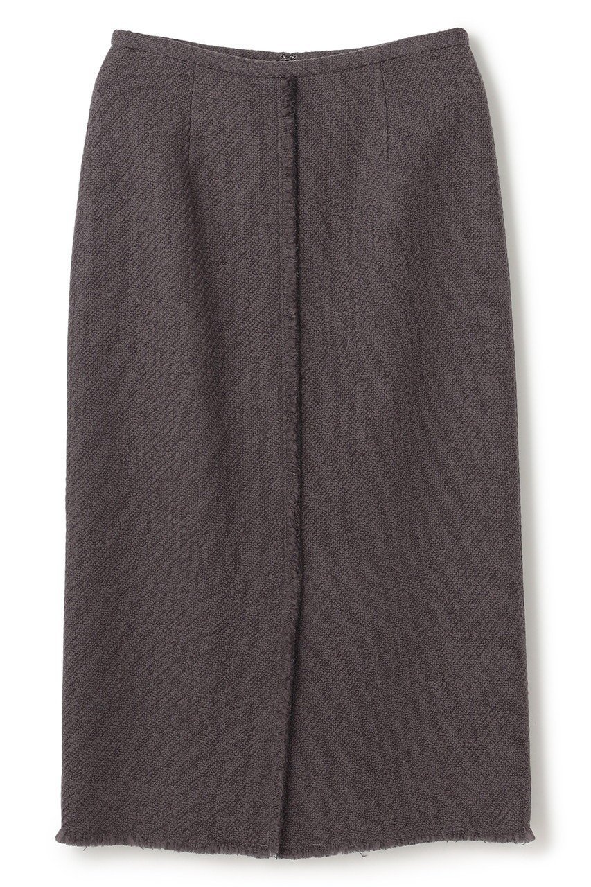 【ベイジ,/BEIGE,】のMULLIN / ウールツイードフロントベントスカート インテリア・キッズ・メンズ・レディースファッション・服の通販 founy(ファニー) 　ファッション　Fashion　レディースファッション　Fashion for Women　スカート　Skirts　ジャケット　Jacket, Outerwear　センター　Center, Center Line　ツイード　Twill, Twill Weave　フォーマル　Formal, Dressy　フリンジ　Fringe, Tassel　エレガント 上品　Elegant　新作・新入荷　New Arrivals / New In　Warm Gray|ID: prp329100004683232 ipo3291000000033821982