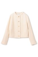 【ベイジ,/BEIGE,】のMULLIN / ウールツイードメタルボタンノーカラージャケット 人気、トレンドファッション・服の通販 founy(ファニー) ファッション Fashion レディースファッション Fashion for Women アウター Coat / Outerwear Collection レディースジャケット・軽アウター Jackets ノーカラージャケット / シンプル上品コーデ Collarless Jackets ジャケット Jacket, Outerwear ツイード Twill, Twill Weave バランス Balance, Style Balance フリンジ Fringe, Tassel メタル Metal, Metal Parts エレガント 上品 Elegant 新作・新入荷 New Arrivals / New In |ID:prp329100004683233