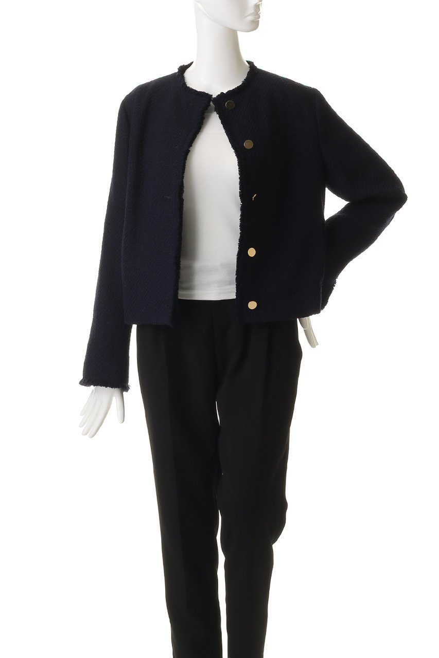 【ベイジ,/BEIGE,】のMULLIN / ウールツイードメタルボタンノーカラージャケット 人気、トレンドファッション・服の通販 founy(ファニー)  ファッション Fashion レディースファッション Fashion for Women アウター Coat / Outerwear Collection レディースジャケット・軽アウター Jackets ノーカラージャケット / シンプル上品コーデ Collarless Jackets ジャケット Jacket, Outerwear ツイード Twill, Twill Weave バランス Balance, Style Balance フリンジ Fringe, Tassel メタル Metal, Metal Parts エレガント 上品 Elegant other-8|ID: prp329100004683233 ipo3291000000034133851