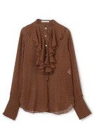 【ベイジ,/BEIGE,】のCALLERRY(カラリー)/シルク混ドットラッフルブラウス 人気、トレンドファッション・服の通販 founy(ファニー) ファッション Fashion レディースファッション Fashion for Women トップス・カットソー Cut & Sew Tops シャツ・ブラウス・オフィスカジュアル Elegant Blouses & Button-Ups インナー Innerwear エアリー Airy Texture クラシカル Classical, Vintage-Inspired シルク Silk, 100% Silk ジャケット Jacket, Outerwear スリーブ Sleeve, Long Sleeve / Short Sleeve ドット Polka Dot, Dot Pattern フェミニン Feminine, Girly ロング Long, Long-Length 新作・新入荷 New Arrivals / New In |ID:prp329100004683237