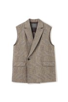 【アンクレイヴ/uncrave】の【9/10 12:00販売開始】グレンチェック ジレ ブラウンチェック|ID:prp329100004683241