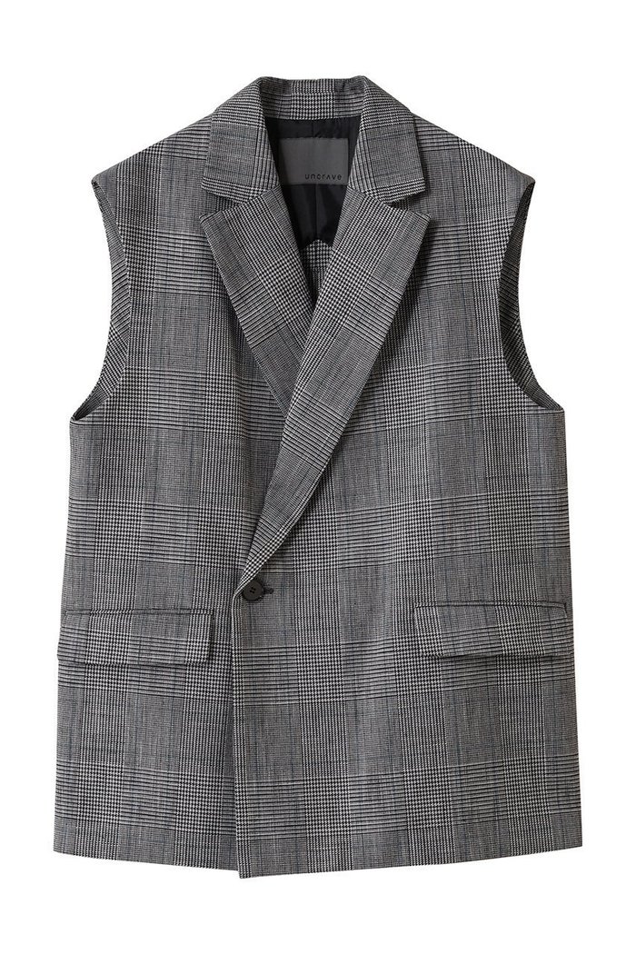 【アンクレイヴ/uncrave】のグレンチェック ジレ インテリア・キッズ・メンズ・レディースファッション・服の通販 founy(ファニー) https://founy.com/ ファッション Fashion レディースファッション Fashion for Women アウター Coat / Outerwear Collection レディースジャケット・軽アウター Jackets イエロー Yellow ジャケット Jacket, Outerwear スリット Slit, Slit Detail セットアップ Set-Up, Coordinated Outfit チェック Check, Plaid, Tartan ベスト Vest, Waistcoat |ID: prp329100004683241 ipo3291000000036134545