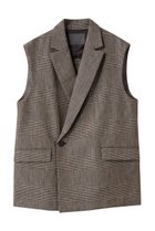 【アンクレイヴ/uncrave】のグレンチェック ジレ ブラウンチェック|ID:prp329100004683241