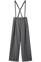 【マリリンムーン/MARILYN MOON】のウォームピンストライプサスペンダーパンツ グレー|ID: prp329100004684608 ipo3291000000035415364