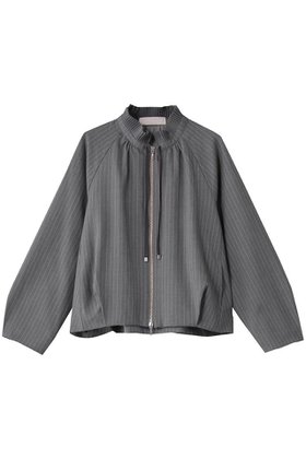 【マリリンムーン/MARILYN MOON】 ウォームピンストライプブルゾン人気、トレンドファッション・服の通販 founy(ファニー) ファッション Fashion レディースファッション Fashion for Women アウター Coat / Outerwear Collection レディースジャケット・軽アウター Jackets ブルゾンジャケット・スポーティアウター Blouson Jackets コクーン Cocoon, Cocoon Silhouette ジャケット Jacket, Outerwear ストライプ Stripe, Striped Pattern バランス Balance, Style Balance バルーン Balloon, Balloon Silhouette フリル Frill, Ruffle ブルゾン Blouson, Bomber Jacket プリーツ Pleats, Pleated ボトム Bottoms, Lower Wear モダン Modern, Contemporary 新作・新入荷 New Arrivals / New In |ID:prp329100004684609