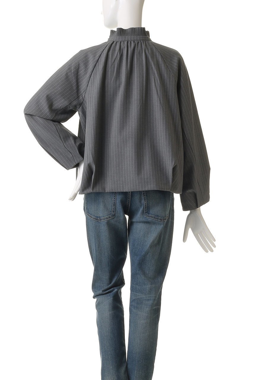 【マリリンムーン/MARILYN MOON】のウォームピンストライプブルゾン 人気、トレンドファッション・服の通販 founy(ファニー) 　ファッション　Fashion　レディースファッション　Fashion for Women　アウター　Coat / Outerwear Collection　レディースジャケット・軽アウター　Jackets　ブルゾンジャケット・スポーティアウター　Blouson Jackets　コクーン　Cocoon, Cocoon Silhouette　ジャケット　Jacket, Outerwear　ストライプ　Stripe, Striped Pattern　バランス　Balance, Style Balance　バルーン　Balloon, Balloon Silhouette　フリル　Frill, Ruffle　ブルゾン　Blouson, Bomber Jacket　プリーツ　Pleats, Pleated　ボトム　Bottoms, Lower Wear　モダン　Modern, Contemporary　other-4|ID: prp329100004684609 ipo3291000000036128447