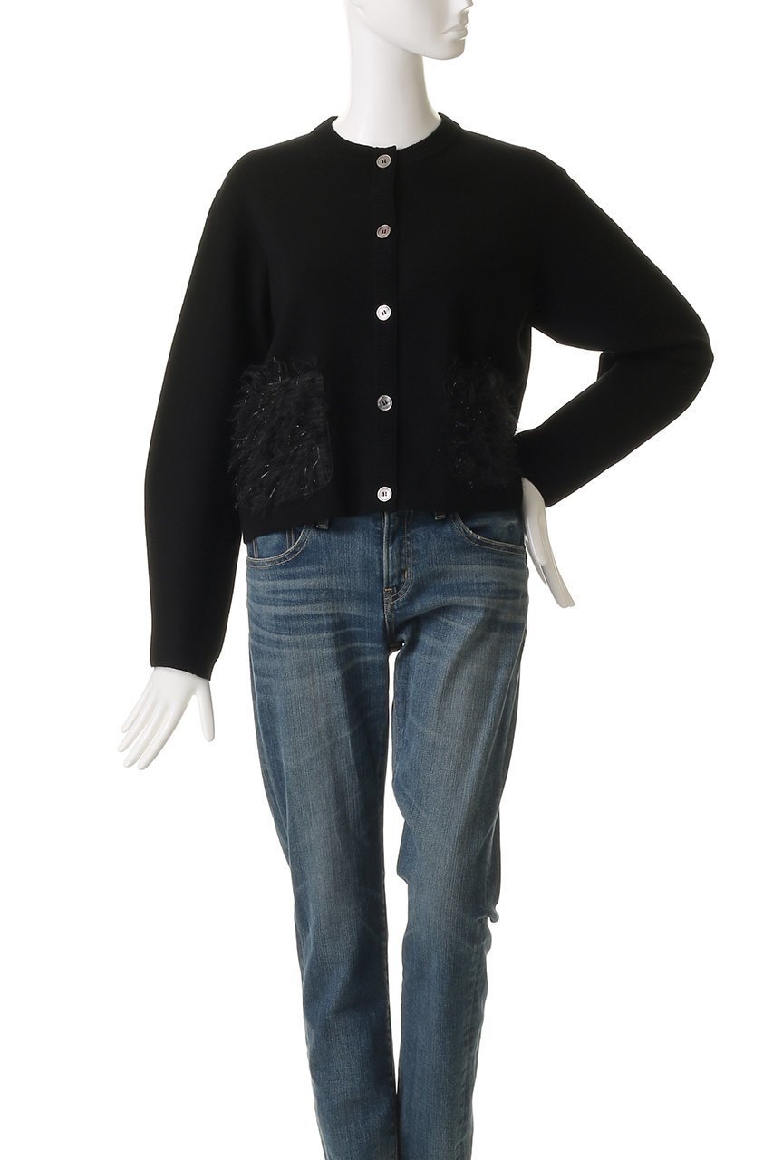 【マリリンムーン/MARILYN MOON】の【SOI-MeME】シアーフリンジコクーンカーディガン 人気、トレンドファッション・服の通販 founy(ファニー) 　ファッション　Fashion　レディースファッション　Fashion for Women　トップス・カットソー　Cut & Sew Tops　ニット　Knit Tops & Sweaters　カーディガン・羽織り　Layered Style Cardigans　カーディガン　Cardigan, Knitwear　コクーン　Cocoon, Cocoon Silhouette　ジャケット　Jacket, Outerwear　フリンジ　Fringe, Tassel　ポケット　Pocket, Pocket Detail　リュクス　Luxury, Elegant, High-End, Chic　別注　Limited Edition, Custom Order　other-2|ID: prp329100004684610 ipo3291000000036128455