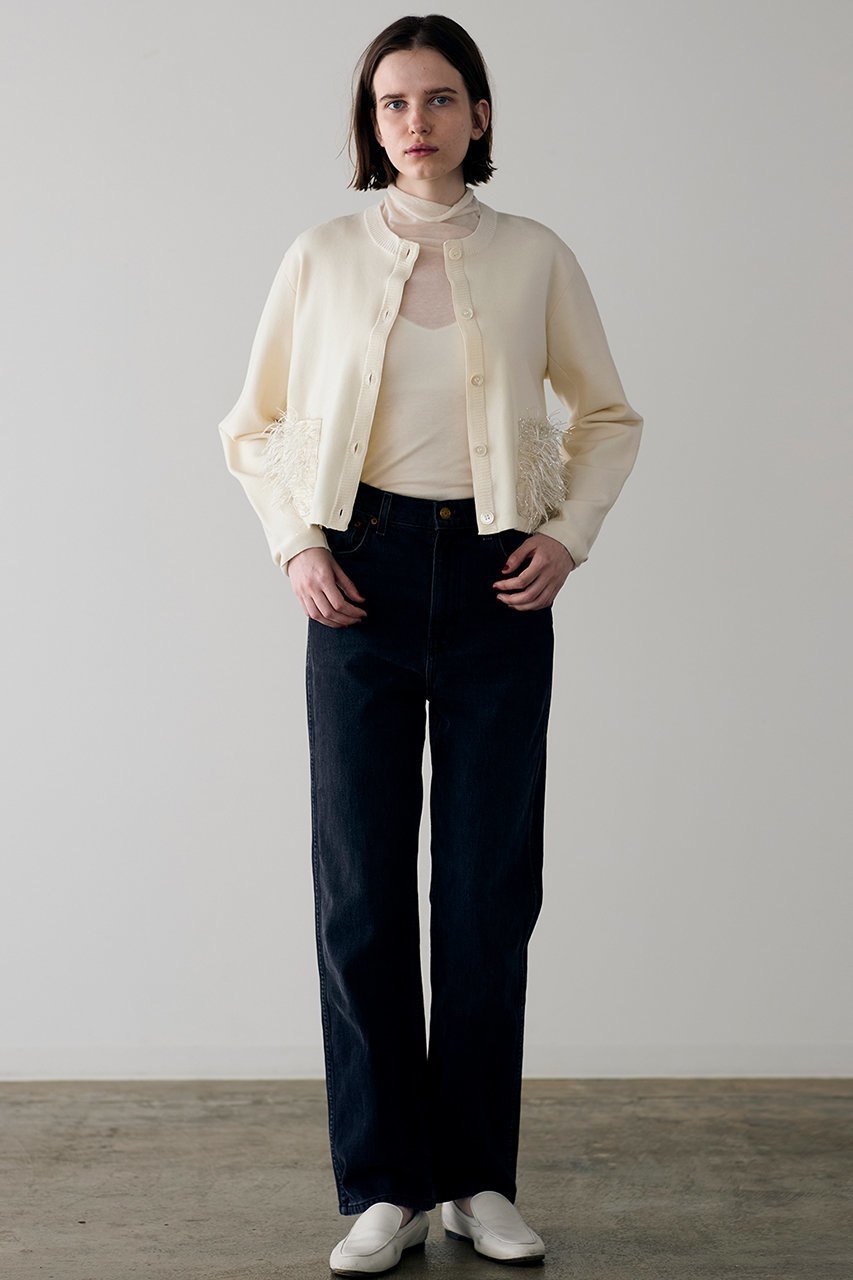 【マリリンムーン/MARILYN MOON】の【SOI-MeME】シアーフリンジコクーンカーディガン 人気、トレンドファッション・服の通販 founy(ファニー) 　ファッション　Fashion　レディースファッション　Fashion for Women　トップス・カットソー　Cut & Sew Tops　ニット　Knit Tops & Sweaters　カーディガン・羽織り　Layered Style Cardigans　カーディガン　Cardigan, Knitwear　コクーン　Cocoon, Cocoon Silhouette　ジャケット　Jacket, Outerwear　フリンジ　Fringe, Tassel　ポケット　Pocket, Pocket Detail　リュクス　Luxury, Elegant, High-End, Chic　別注　Limited Edition, Custom Order　other-6|ID: prp329100004684610 ipo3291000000036128459