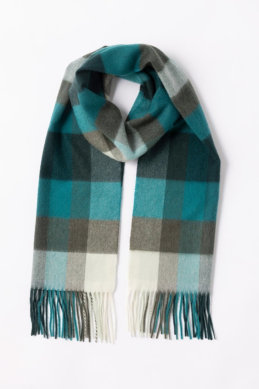 【エレガンセーゼ/ELEGANCESE】のCheck wave mini マフラー インテリア・キッズ・メンズ・レディースファッション・服の通販 founy(ファニー) 　ファッション　Fashion　レディースファッション　Fashion for Women　ストール　Soft & Warm Scarves　マフラー・スヌード / 冬小物の定番　Scarves & Mufflers　ウェーブ　Wavy Pattern　ストール　Stole, Wrap　マフラー　Scarf, Muffler　新作・新入荷　New Arrivals / New In　ブルー/グリーン|ID: prp329100004684614 ipo3291000000033830491