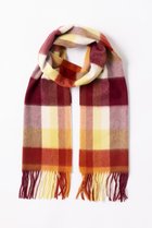 【エレガンセーゼ/ELEGANCESE】のCheck wave mini マフラー バーガンディー/ライム|ID: prp329100004684614 ipo3291000000033830492