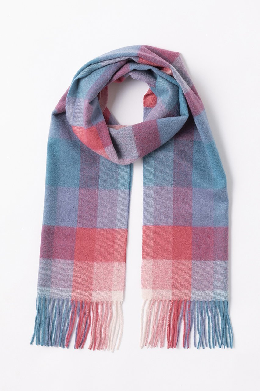 【エレガンセーゼ/ELEGANCESE】のCheck wave mini マフラー インテリア・キッズ・メンズ・レディースファッション・服の通販 founy(ファニー) 　ファッション　Fashion　レディースファッション　Fashion for Women　ストール　Soft & Warm Scarves　マフラー・スヌード / 冬小物の定番　Scarves & Mufflers　ウェーブ　Wavy Pattern　ストール　Stole, Wrap　マフラー　Scarf, Muffler　新作・新入荷　New Arrivals / New In　ライトブルー/ピンク|ID: prp329100004684614 ipo3291000000033830493