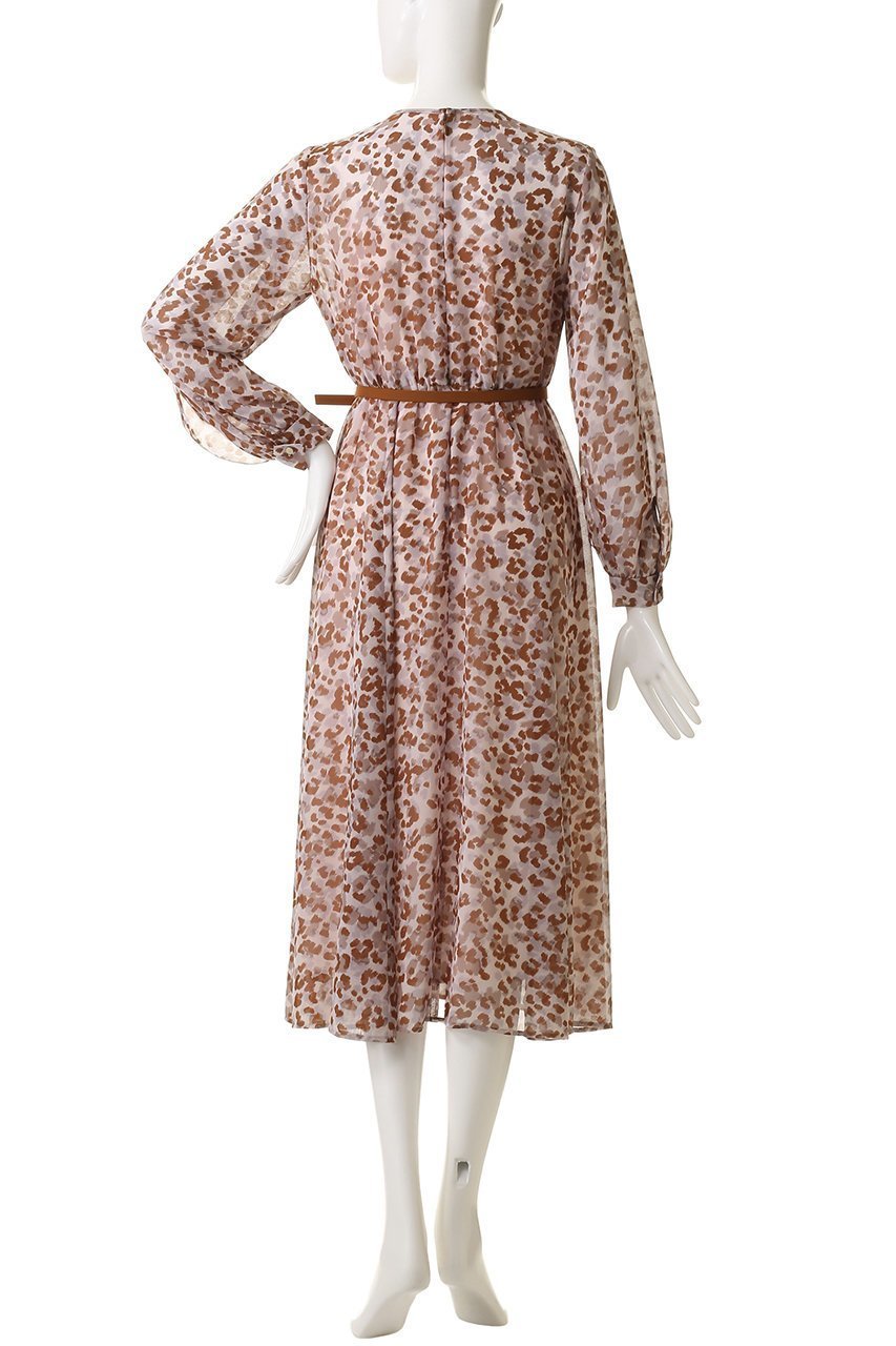 【アナイ/ANAYI】のレオパードPTフリルスリーブワンピース 人気、トレンドファッション・服の通販 founy(ファニー) 　ファッション　Fashion　レディースファッション　Fashion for Women　ワンピース　Dresses　チュニック　Tunic Tops & Dresses　シアー　Sheer, See-Through　シフォン　Chiffon, Lightweight Fabric　チュニック　Tunic, Long Top　パーティ　Party, Party Style　フリル　Frill, Ruffle　レオパード　Leopard, Animal Print　ロング　Long, Long-Length　other-4|ID: prp329100004684617 ipo3291000000035784305