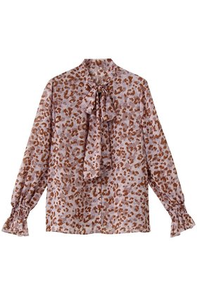 【アナイ/ANAYI】 レオパードPTリボンタイブラウス人気、トレンドファッション・服の通販 founy(ファニー) ファッション Fashion レディースファッション Fashion for Women トップス・カットソー Cut & Sew Tops シャツ・ブラウス・オフィスカジュアル Elegant Blouses & Button-Ups エアリー Airy Texture シアー Sheer, See-Through シフォン Chiffon, Lightweight Fabric スリーブ Sleeve, Long Sleeve / Short Sleeve フレア Flare, Flared プリント Print, Printed Pattern レオパード Leopard, Animal Print ロング Long, Long-Length 秋 Autumn |ID:prp329100004684618