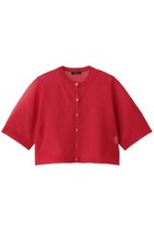 【アルアバイル/allureville】のハーフスリーブシアークルーカーディガン レッド|ID: prp329100004684620 ipo3291000000033830540