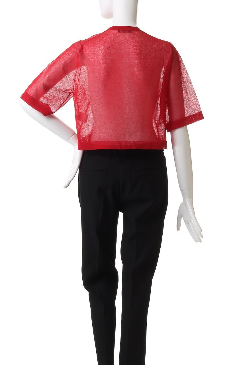 【アルアバイル/allureville】のハーフスリーブシアークルーカーディガン 人気、トレンドファッション・服の通販 founy(ファニー) 　ファッション　Fashion　レディースファッション　Fashion for Women　トップス・カットソー　Cut & Sew Tops　ニット　Knit Tops & Sweaters　カーディガン・羽織り　Layered Style Cardigans　おすすめ　Recommended / Our Picks　カーディガン　Cardigan, Knitwear　ショート　Short, Short Length　トレンド　Trend, Trending Now　バランス　Balance, Style Balance　フェミニン　Feminine, Girly　新作・新入荷　New Arrivals / New In　羽織　Haori, Light Jacket　other-4|ID: prp329100004684620 ipo3291000000033830545