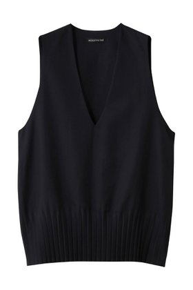 【ミズイロ インド/mizuiro ind】 pleats hem V neck vest ベスト人気、トレンドファッション・服の通販 founy(ファニー) ファッション Fashion レディースファッション Fashion for Women トップス・カットソー Cut & Sew Tops ニット Knit Tops & Sweaters ベスト&ジレ / 重ね着スタイル Vests & Gilets カジュアルプルオーバー・ニットトップス Pullovers & Knit Tops / Casual Pullovers カットソー Cut and Sewn Top プリーツ Pleats, Pleated ベスト Vest, Waistcoat 新作・新入荷 New Arrivals / New In |ID:prp329100004684622