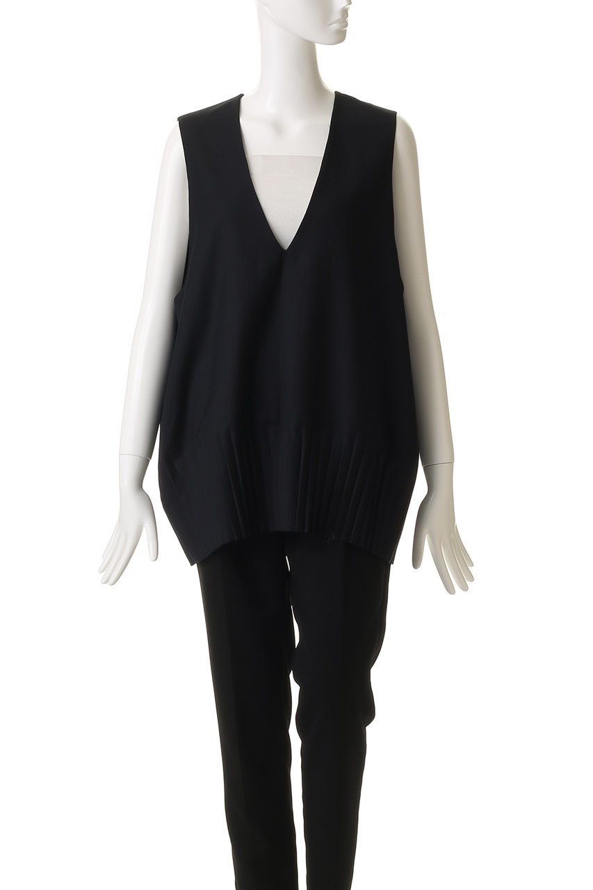 【ミズイロ インド/mizuiro ind】のpleats hem V neck vest ベスト 人気、トレンドファッション・服の通販 founy(ファニー) 　ファッション　Fashion　レディースファッション　Fashion for Women　トップス・カットソー　Cut & Sew Tops　ニット　Knit Tops & Sweaters　ベスト&ジレ / 重ね着スタイル　Vests & Gilets　カジュアルプルオーバー・ニットトップス　Pullovers & Knit Tops / Casual Pullovers　カットソー　Cut and Sewn Top　プリーツ　Pleats, Pleated　ベスト　Vest, Waistcoat　新作・新入荷　New Arrivals / New In　other-2|ID: prp329100004684622 ipo3291000000033830558