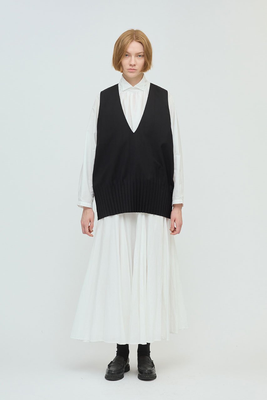 【ミズイロ インド/mizuiro ind】のpleats hem V neck vest ベスト 人気、トレンドファッション・服の通販 founy(ファニー)  ファッション Fashion レディースファッション Fashion for Women トップス・カットソー Cut & Sew Tops ニット Knit Tops & Sweaters ベスト&ジレ / 重ね着スタイル Vests & Gilets カジュアルプルオーバー・ニットトップス Pullovers & Knit Tops / Casual Pullovers カットソー Cut and Sewn Top プリーツ Pleats, Pleated ベスト Vest, Waistcoat other-6|ID: prp329100004684622 ipo3291000000033917859