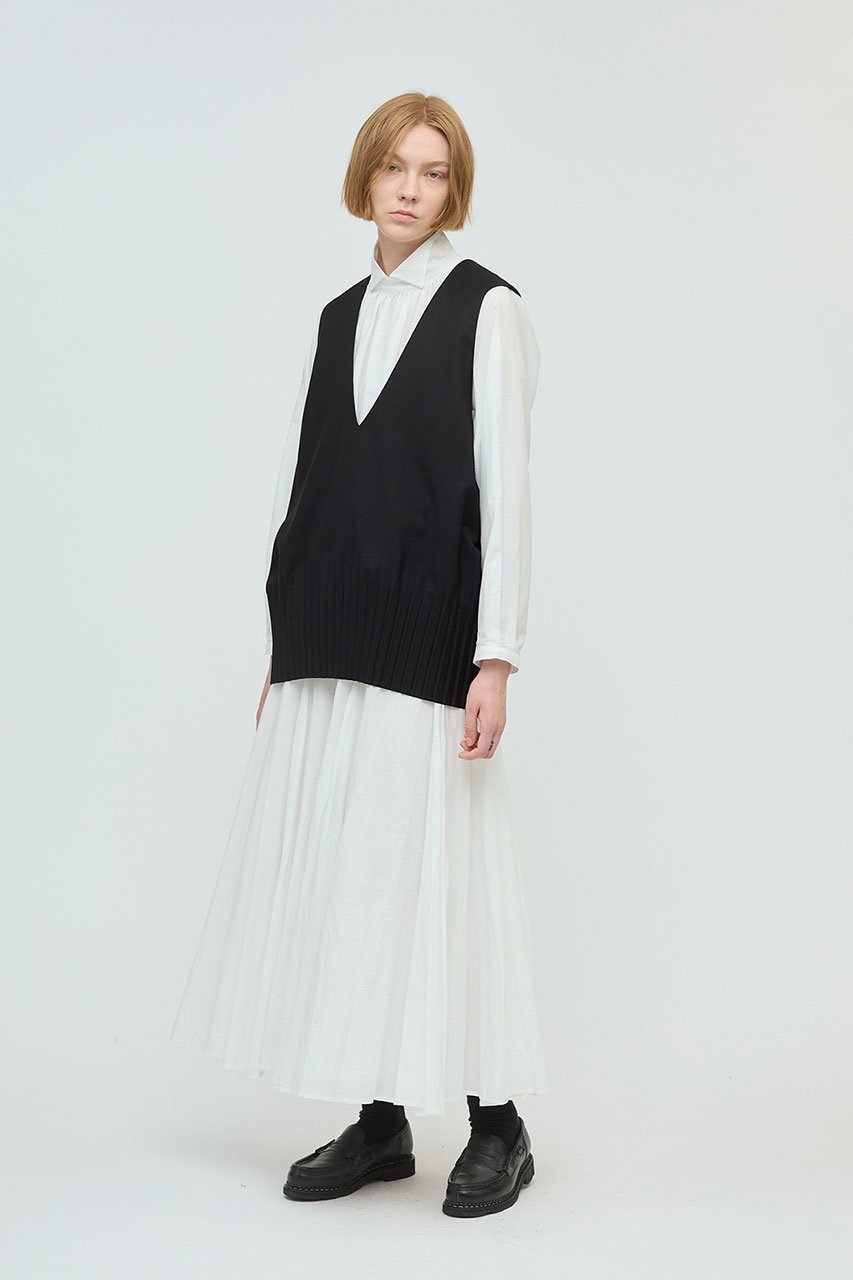 【ミズイロ インド/mizuiro ind】のpleats hem V neck vest ベスト 人気、トレンドファッション・服の通販 founy(ファニー)  ファッション Fashion レディースファッション Fashion for Women トップス・カットソー Cut & Sew Tops ニット Knit Tops & Sweaters ベスト&ジレ / 重ね着スタイル Vests & Gilets カジュアルプルオーバー・ニットトップス Pullovers & Knit Tops / Casual Pullovers カットソー Cut and Sewn Top プリーツ Pleats, Pleated ベスト Vest, Waistcoat other-7|ID: prp329100004684622 ipo3291000000033917860