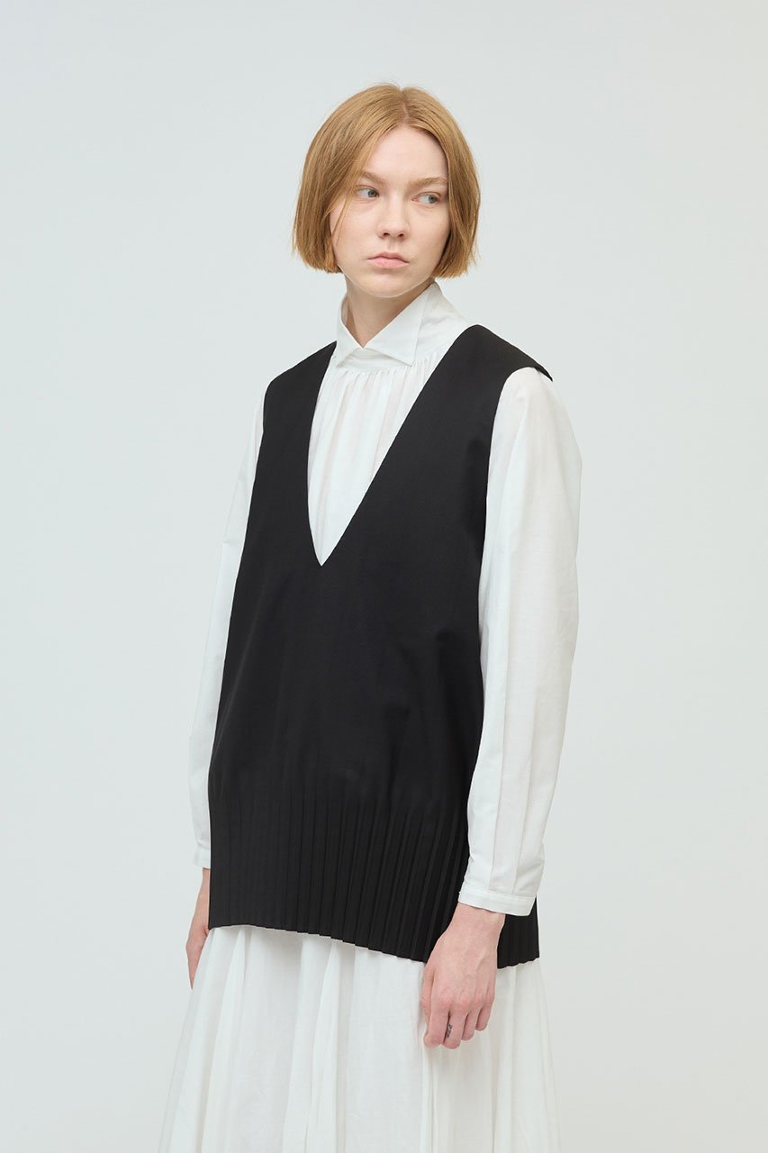 【ミズイロ インド/mizuiro ind】のpleats hem V neck vest ベスト 人気、トレンドファッション・服の通販 founy(ファニー)  ファッション Fashion レディースファッション Fashion for Women トップス・カットソー Cut & Sew Tops ニット Knit Tops & Sweaters ベスト&ジレ / 重ね着スタイル Vests & Gilets カジュアルプルオーバー・ニットトップス Pullovers & Knit Tops / Casual Pullovers カットソー Cut and Sewn Top プリーツ Pleats, Pleated ベスト Vest, Waistcoat other-8|ID: prp329100004684622 ipo3291000000033917862