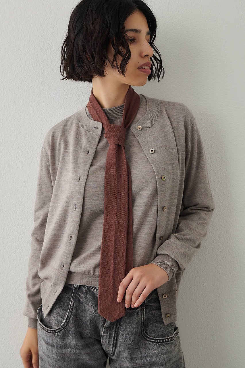 【ウィムガゼット/Whim Gazette】のニットタイ インテリア・キッズ・メンズ・レディースファッション・服の通販 founy(ファニー) 　ファッション　Fashion　レディースファッション　Fashion for Women　ストール　Soft & Warm Scarves　マフラー・スヌード / 冬小物の定番　Scarves & Mufflers　ジャケット　Jacket, Outerwear　スカーフ　Scarf, Neckwear　ストール　Stole, Wrap　マフラー　Scarf, Muffler　ヴィンテージ　Vintage Style　新作・新入荷　New Arrivals / New In　ブラウン|ID: prp329100004684623 ipo3291000000033830573