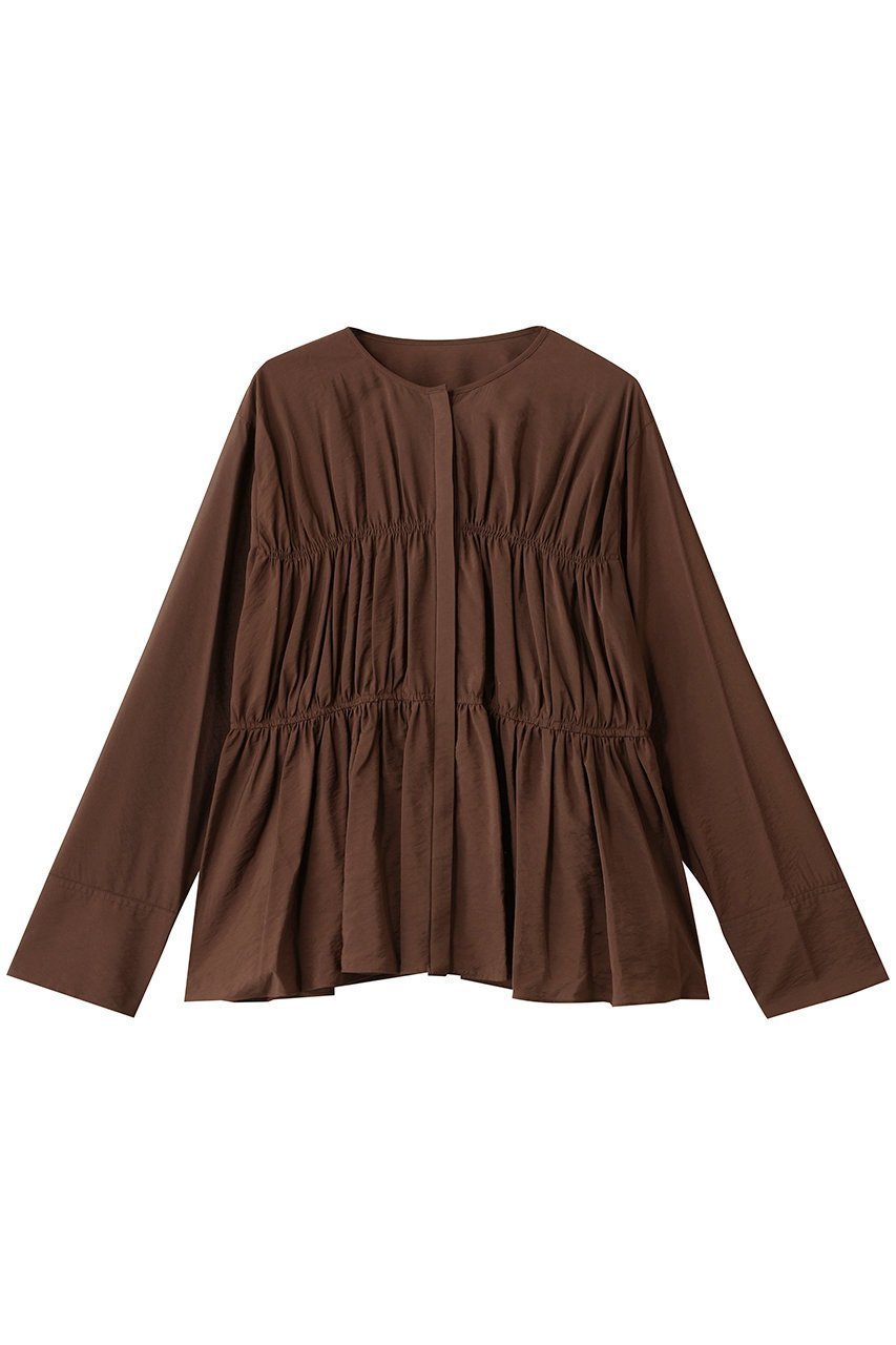 【マルティニーク/martinique】のモダールシルクティアードブラウス インテリア・キッズ・メンズ・レディースファッション・服の通販 founy(ファニー) ファッション Fashion レディースファッション Fashion for Women トップス・カットソー Cut & Sew Tops シャツ・ブラウス・オフィスカジュアル Elegant Blouses & Button-Ups おすすめ Recommended / Our Picks シルク Silk, 100% Silk スラックス Slacks, Dress Pants スリーブ Sleeve, Long Sleeve / Short Sleeve デニム Denim, Jeans Material フェミニン Feminine, Girly リュクス Luxury, Elegant, High-End, Chic ロング Long, Long-Length ブラウン|ID: prp329100004684632 ipo3291000000035939918