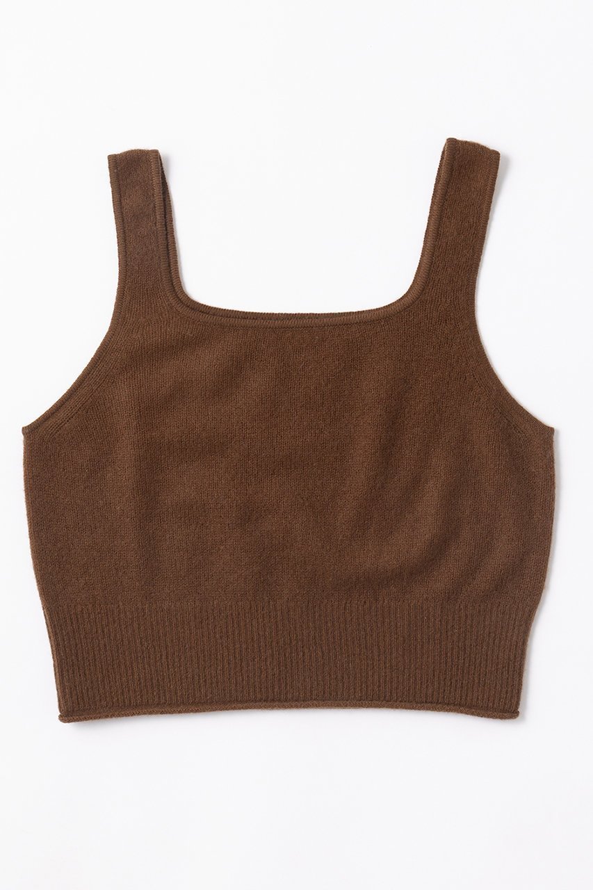 【エレガンセーゼ/ELEGANCESE】のSheer カシミヤキャミソール インテリア・キッズ・メンズ・レディースファッション・服の通販 founy(ファニー) 　ファッション　Fashion　レディースファッション　Fashion for Women　トップス・カットソー　Cut & Sew Tops　ニット　Knit Tops & Sweaters　キャミソール&ノースリーブ　Camisoles & Sleeveless Tops　カジュアルプルオーバー・ニットトップス　Pullovers & Knit Tops / Casual Pullovers　アンサンブル　Ensemble Set　カーディガン　Cardigan, Knitwear　キャミソール　Camisole, Spaghetti Strap Top　スクエア　Square, Square Shape　デコルテ　Décolleté, Neckline　バランス　Balance, Style Balance　新作・新入荷　New Arrivals / New In　ブラウン|ID: prp329100004684636 ipo3291000000033830676