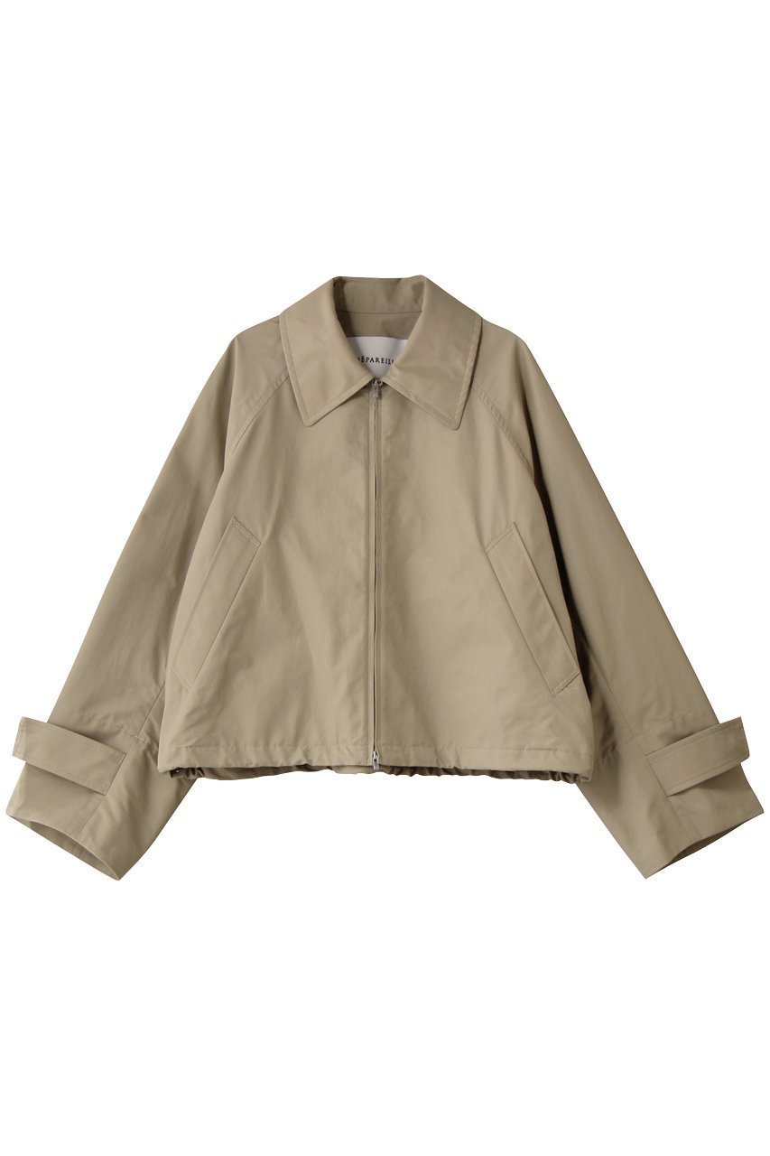 【デパリエ/DEPAREILLE】のタフタジップアップブルゾン インテリア・キッズ・メンズ・レディースファッション・服の通販 founy(ファニー) 　ファッション　Fashion　レディースファッション　Fashion for Women　アウター　Coat / Outerwear Collection　レディースジャケット・軽アウター　Jackets　ブルゾンジャケット・スポーティアウター　Blouson Jackets　ショート　Short, Short Length　ジップ　Zip, Zipper　ジャケット　Jacket, Outerwear　スタンド　Stand Collar, Upright Stand　タフタ　Taffeta, Structured Fabric　トレンド　Trend, Trending Now　ブルゾン　Blouson, Bomber Jacket　新作・新入荷　New Arrivals / New In　ベージュ|ID: prp329100004684654 ipo3291000000033830839