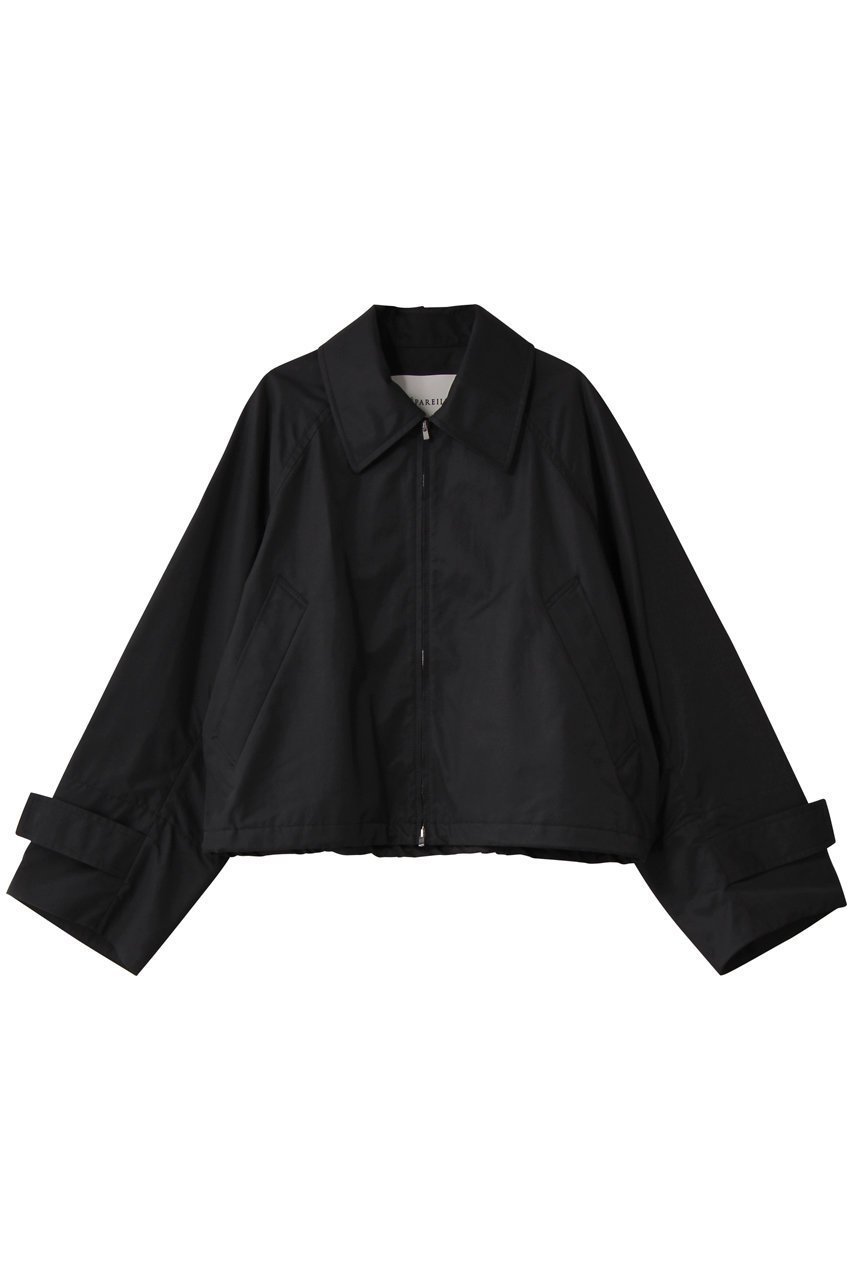 【デパリエ/DEPAREILLE】のタフタジップアップブルゾン インテリア・キッズ・メンズ・レディースファッション・服の通販 founy(ファニー) 　ファッション　Fashion　レディースファッション　Fashion for Women　アウター　Coat / Outerwear Collection　レディースジャケット・軽アウター　Jackets　ブルゾンジャケット・スポーティアウター　Blouson Jackets　ショート　Short, Short Length　ジップ　Zip, Zipper　ジャケット　Jacket, Outerwear　スタンド　Stand Collar, Upright Stand　タフタ　Taffeta, Structured Fabric　トレンド　Trend, Trending Now　ブルゾン　Blouson, Bomber Jacket　新作・新入荷　New Arrivals / New In　ブラック|ID: prp329100004684654 ipo3291000000033830840
