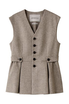 【デパリエ/DEPAREILLE】 ネップウールジレ人気、トレンドファッション・服の通販 founy(ファニー) ファッション Fashion レディースファッション Fashion for Women アウター Coat / Outerwear Collection レディースジャケット・軽アウター Jackets シンプル Simple, Minimal ジャケット Jacket, Outerwear ネップ Nepp, Slub Yarn ベスト Vest, Waistcoat ペプラム Peplum, Flared Hem 新作・新入荷 New Arrivals / New In |ID:prp329100004684656
