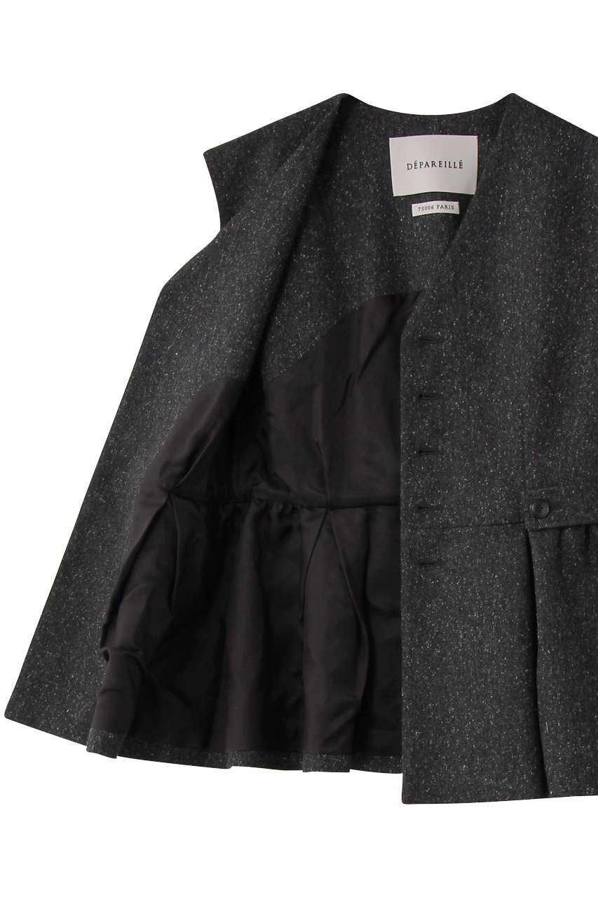 【デパリエ/DEPAREILLE】のネップウールジレ 人気、トレンドファッション・服の通販 founy(ファニー) 　ファッション　Fashion　レディースファッション　Fashion for Women　アウター　Coat / Outerwear Collection　レディースジャケット・軽アウター　Jackets　シンプル　Simple, Minimal　ジャケット　Jacket, Outerwear　ネップ　Nepp, Slub Yarn　ベスト　Vest, Waistcoat　ペプラム　Peplum, Flared Hem　新作・新入荷　New Arrivals / New In　other-6|ID: prp329100004684656 ipo3291000000033830860