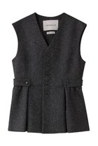 【デパリエ/DEPAREILLE】のネップウールジレ 人気、トレンドファッション・服の通販 founy(ファニー) ファッション Fashion レディースファッション Fashion for Women アウター Coat / Outerwear Collection レディースジャケット・軽アウター Jackets シンプル Simple, Minimal ジャケット Jacket, Outerwear ネップ Nepp, Slub Yarn ベスト Vest, Waistcoat ペプラム Peplum, Flared Hem thumbnail ブラック|ID: prp329100004684656 ipo3291000000035415523