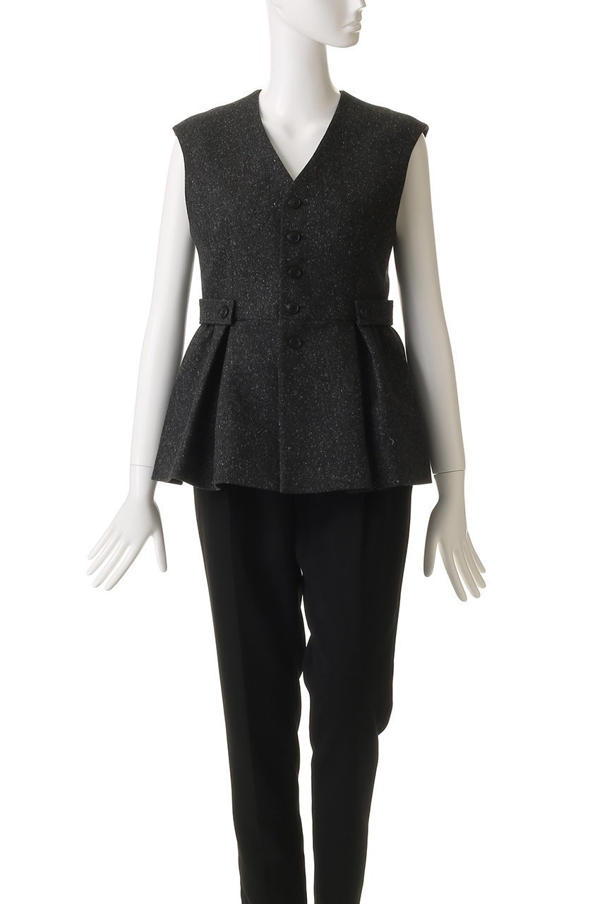 【デパリエ/DEPAREILLE】のネップウールジレ 人気、トレンドファッション・服の通販 founy(ファニー) 　ファッション　Fashion　レディースファッション　Fashion for Women　アウター　Coat / Outerwear Collection　レディースジャケット・軽アウター　Jackets　シンプル　Simple, Minimal　ジャケット　Jacket, Outerwear　ネップ　Nepp, Slub Yarn　ベスト　Vest, Waistcoat　ペプラム　Peplum, Flared Hem　other-2|ID: prp329100004684656 ipo3291000000035415524