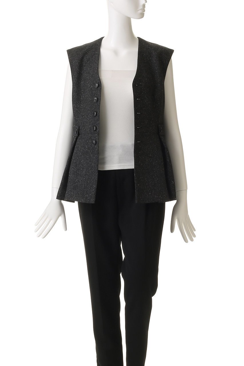 【デパリエ/DEPAREILLE】のネップウールジレ 人気、トレンドファッション・服の通販 founy(ファニー) 　ファッション　Fashion　レディースファッション　Fashion for Women　アウター　Coat / Outerwear Collection　レディースジャケット・軽アウター　Jackets　シンプル　Simple, Minimal　ジャケット　Jacket, Outerwear　ネップ　Nepp, Slub Yarn　ベスト　Vest, Waistcoat　ペプラム　Peplum, Flared Hem　other-7|ID: prp329100004684656 ipo3291000000035415529