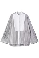 【デパリエ/DEPAREILLE】のコットンノーカラーブザムシャツ 人気、トレンドファッション・服の通販 founy(ファニー) ファッション Fashion レディースファッション Fashion for Women トップス・カットソー Cut & Sew Tops シャツ・ブラウス・オフィスカジュアル Elegant Blouses & Button-Ups シンプル Simple, Minimal スリット Slit, Slit Detail スリーブ Sleeve, Long Sleeve / Short Sleeve ロング Long, Long-Length エレガント 上品 Elegant 新作・新入荷 New Arrivals / New In |ID:prp329100004684658