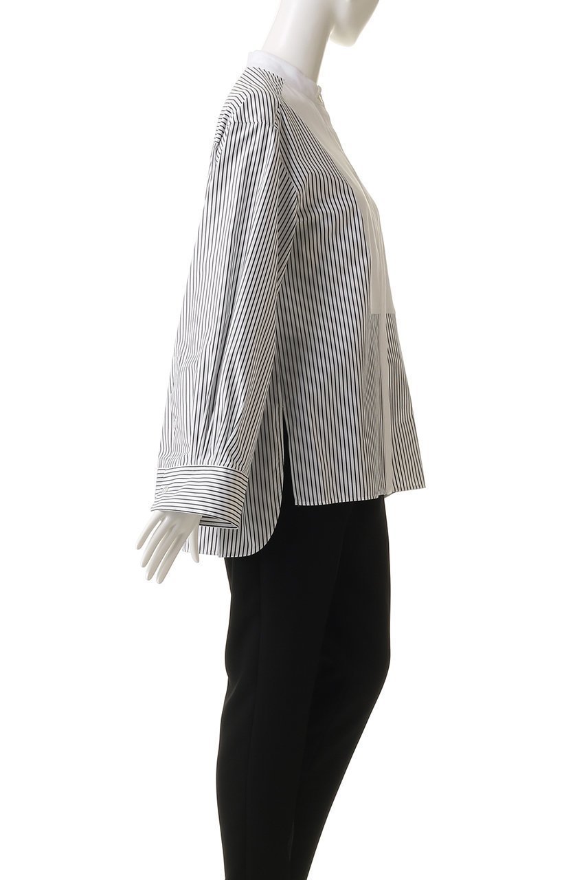 【デパリエ/DEPAREILLE】のコットンノーカラーブザムシャツ 人気、トレンドファッション・服の通販 founy(ファニー) 　ファッション　Fashion　レディースファッション　Fashion for Women　トップス・カットソー　Cut & Sew Tops　シャツ・ブラウス・オフィスカジュアル　Elegant Blouses & Button-Ups　シンプル　Simple, Minimal　スリット　Slit, Slit Detail　スリーブ　Sleeve, Long Sleeve / Short Sleeve　ロング　Long, Long-Length　エレガント 上品　Elegant　新作・新入荷　New Arrivals / New In　other-3|ID: prp329100004684658 ipo3291000000033830869