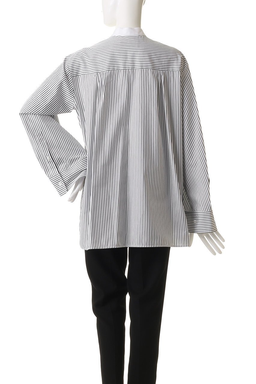 【デパリエ/DEPAREILLE】のコットンノーカラーブザムシャツ 人気、トレンドファッション・服の通販 founy(ファニー) 　ファッション　Fashion　レディースファッション　Fashion for Women　トップス・カットソー　Cut & Sew Tops　シャツ・ブラウス・オフィスカジュアル　Elegant Blouses & Button-Ups　シンプル　Simple, Minimal　スリット　Slit, Slit Detail　スリーブ　Sleeve, Long Sleeve / Short Sleeve　ロング　Long, Long-Length　エレガント 上品　Elegant　新作・新入荷　New Arrivals / New In　other-4|ID: prp329100004684658 ipo3291000000033830870