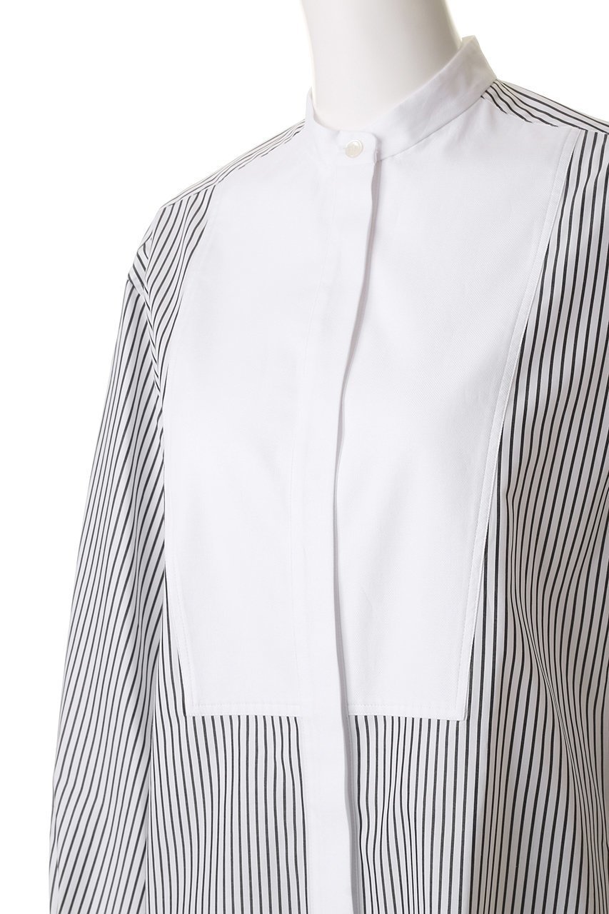 【デパリエ/DEPAREILLE】のコットンノーカラーブザムシャツ 人気、トレンドファッション・服の通販 founy(ファニー) 　ファッション　Fashion　レディースファッション　Fashion for Women　トップス・カットソー　Cut & Sew Tops　シャツ・ブラウス・オフィスカジュアル　Elegant Blouses & Button-Ups　シンプル　Simple, Minimal　スリット　Slit, Slit Detail　スリーブ　Sleeve, Long Sleeve / Short Sleeve　ロング　Long, Long-Length　エレガント 上品　Elegant　新作・新入荷　New Arrivals / New In　other-5|ID: prp329100004684658 ipo3291000000033830871