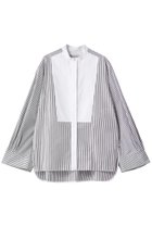 【デパリエ/DEPAREILLE】のコットンノーカラーブザムシャツ ストライプ|ID: prp329100004684658 ipo3291000000035784366