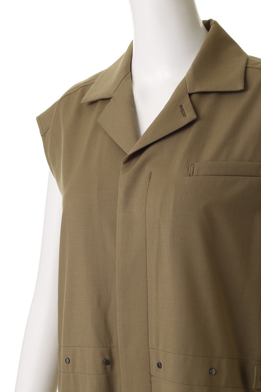 【デパリエ/DEPAREILLE】のウールツイルショートスリーブコンビネゾン 人気、トレンドファッション・服の通販 founy(ファニー) 　ファッション　Fashion　レディースファッション　Fashion for Women　パンツ　Pants & Trousers　コンビネゾン　Jumpsuit, All-in-One　シューズ　Shoes, Footwear　ツイル　Twist, Twisted Detail　フラット　Flat, Flat Shoes　リラックス　Relax, Relaxed Fit　エレガント 上品　Elegant　other-5|ID: prp329100004684660 ipo3291000000035347508