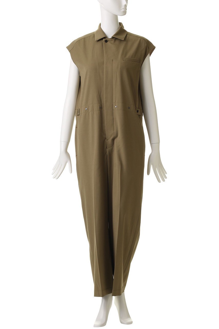 【デパリエ/DEPAREILLE】のウールツイルショートスリーブコンビネゾン 人気、トレンドファッション・服の通販 founy(ファニー) 　ファッション　Fashion　レディースファッション　Fashion for Women　パンツ　Pants & Trousers　コンビネゾン　Jumpsuit, All-in-One　シューズ　Shoes, Footwear　ツイル　Twist, Twisted Detail　フラット　Flat, Flat Shoes　リラックス　Relax, Relaxed Fit　エレガント 上品　Elegant　other-7|ID: prp329100004684660 ipo3291000000035347513