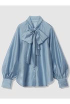 【アルアバイル/allureville】のシルキーセルロースボウブラウス サックス|ID: prp329100004684727 ipo3291000000033831456