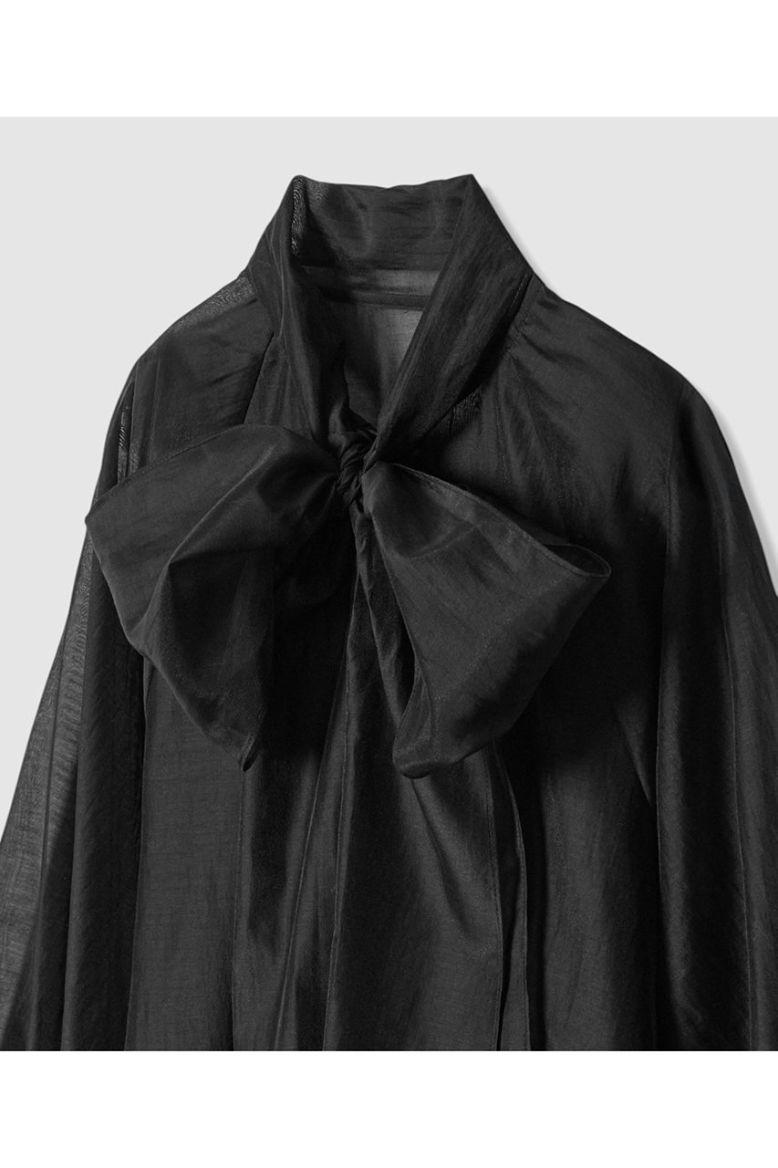 【アルアバイル/allureville】のシルキーセルロースボウブラウス 人気、トレンドファッション・服の通販 founy(ファニー) 　ファッション　Fashion　レディースファッション　Fashion for Women　トップス・カットソー　Cut & Sew Tops　シャツ・ブラウス・オフィスカジュアル　Elegant Blouses & Button-Ups　おすすめ　Recommended / Our Picks　インナー　Innerwear　エレガント 上品　Elegant　ジャケット　Jacket, Outerwear　スリーブ　Sleeve, Long Sleeve / Short Sleeve　ハイネック　High Neck, Mock Neck　リボン　Ribbon, Bow　ロング　Long, Long-Length　新作・新入荷　New Arrivals / New In　other-3|ID: prp329100004684727 ipo3291000000033831459
