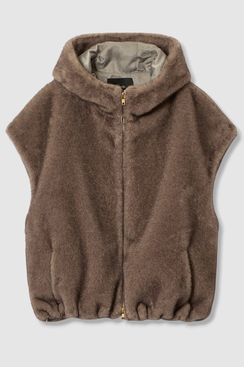 【アルアバイル/allureville】のフェイクミンクファーフーディーBO インテリア・キッズ・メンズ・レディースファッション・服の通販 founy(ファニー) 　ファッション　Fashion　レディースファッション　Fashion for Women　アウター　Coat / Outerwear Collection　レディースジャケット・軽アウター　Jackets　ジャケット　Jacket, Outerwear　トレンド　Trend, Trending Now　今季　This Season, Current Season　ダークブラウン|ID: prp329100004684728 ipo3291000000036136761